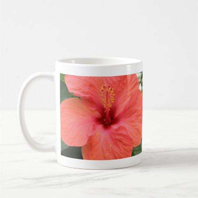Orange Hibiscus Flower Macro Mug (Left)