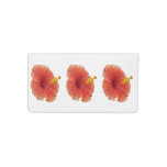 Orange Hibiscus Flower Tropical Floral Checkbook Cover