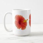 Orange Hibiscus Flower Tropical Floral Coffee Mug