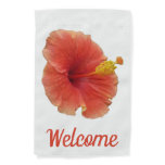 Orange Hibiscus Flower Tropical Floral Garden Flag