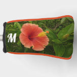 Orange Hibiscus Flower Tropical Floral Golf Head Cover