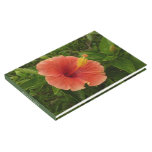 Orange Hibiscus Flower Tropical Floral Guest Book