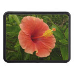 Orange Hibiscus Flower Tropical Floral Hitch Cover