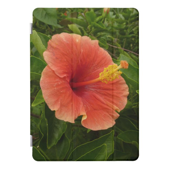Orange Hibiscus Flower Tropical Floral iPad Pro Cover (Front)