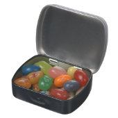 Orange Hibiscus Flower Tropical Floral Jelly Belly Tin (Opened)