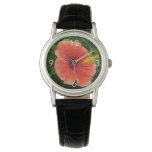 Orange Hibiscus Flower Tropical Floral Watch