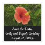 Orange Hibiscus Flower Tropical Save the Date