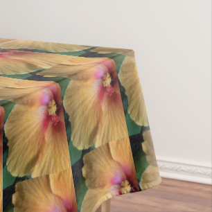 Orange Hibiscus Ruffle Tablecloth
