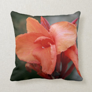 Orange Hibiscus Throw Pillow
