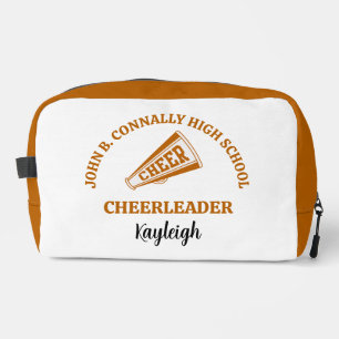 Orange High School Cheerleader Personalized Dopp Kit