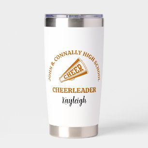 Orange High School Cheerleader Personalized Insulated Tumbler