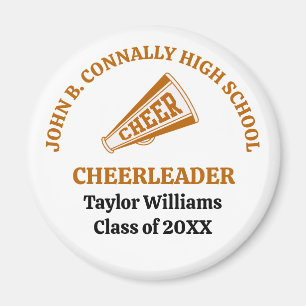 Orange High School Cheerleader Personalized Magnet
