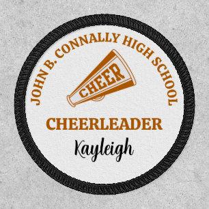 Orange High School Cheerleader Personalized Patch