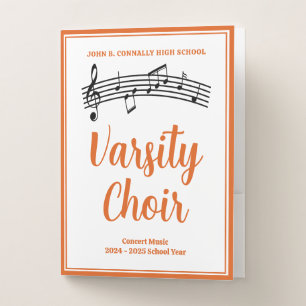 Orange High School Choir Customizable Music Pocket Folder
