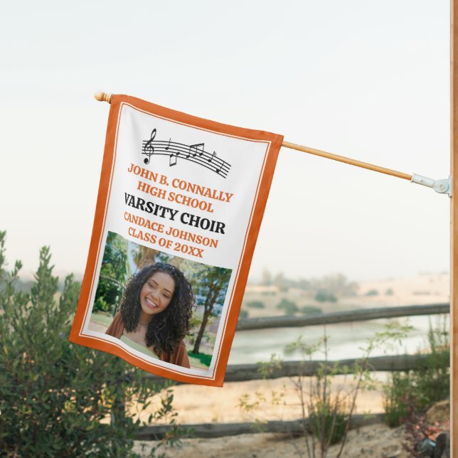 Orange High School Choir Photo Custom House Flag (Insitu (Back))