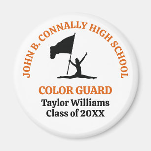 Orange High School Color Guard Personalized Magnet