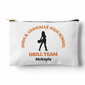 Orange High School Drill Team Dancer Personalized Accessory Pouch