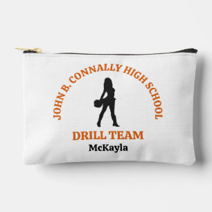 Orange High School Drill Team Dancer Personalized Accessory Pouch
