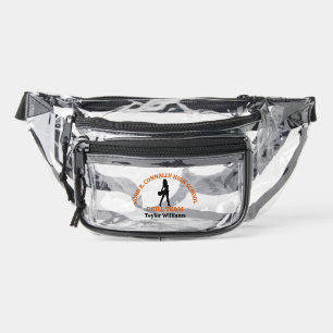 Orange High School Drill Team Dancer Personalized Clear Fanny Pack