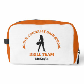 Orange High School Drill Team Dancer Personalized Dopp Kit