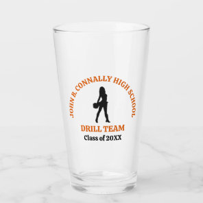 Orange High School Drill Team Dancer Personalized Glass