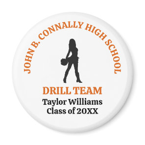 Orange High School Drill Team Dancer Personalized Magnet