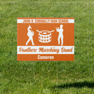 Orange High School Marching Band Custom Yard Sign