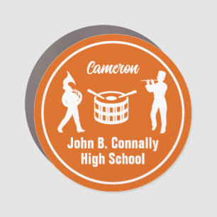 Orange High School Marching Band Personalized Car Magnet
