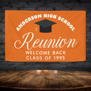 Orange High School Reunion Custom Welcome Banner