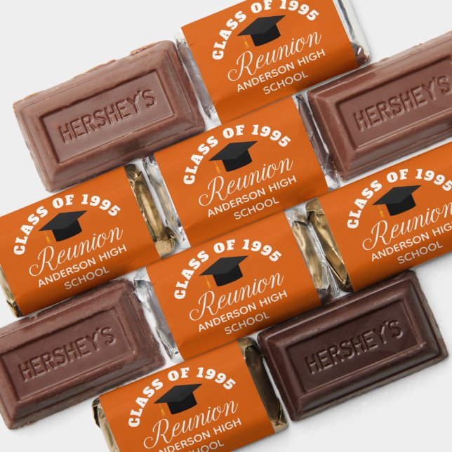 Orange High School Reunion Personalized Party Hershey's Miniatures (Assorted)