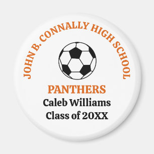 Orange High School Soccer Team Personalized Magnet