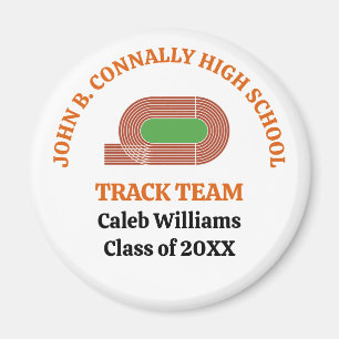 Orange High School Track Team Custom Runner Magnet