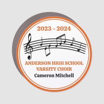 Orange High School Varsity Choir Personalized Car Magnet by epicdesigns at Zazzle