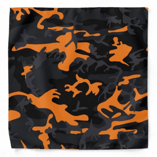 Orange Highlights Camo Bandana