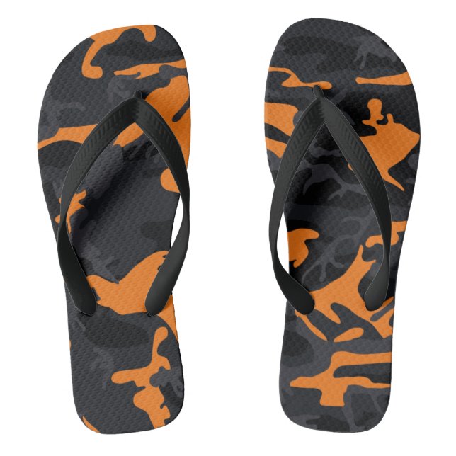 Orange Highlights Camo Flip Flops (Footbed)