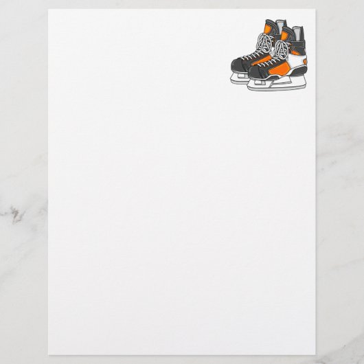 Orange Hockey Skates (Front)