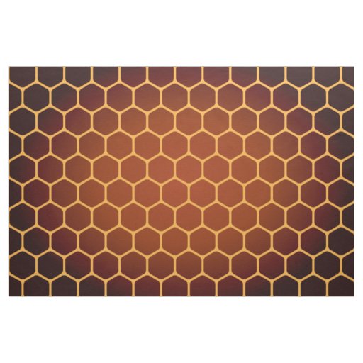 Orange honeycomb pattern fabric