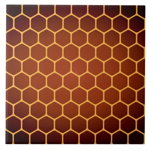 Orange honeycomb pattern tile