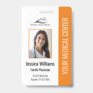 Orange Hospital Medical Employee Photo ID Badge