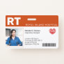 Orange | Hospital Medical Employee Photo ID Badge