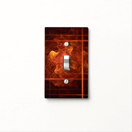 Orange Hot Faux Flames Room Decor Light Switch Cover