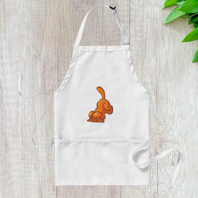Orange Hound Dog Adult Apron (Creator Uploaded)