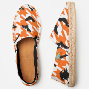 orange houndstooth halloween black bats  espadrilles