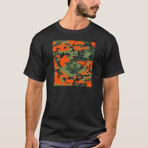 Orange Hunter Camo T_Shirt