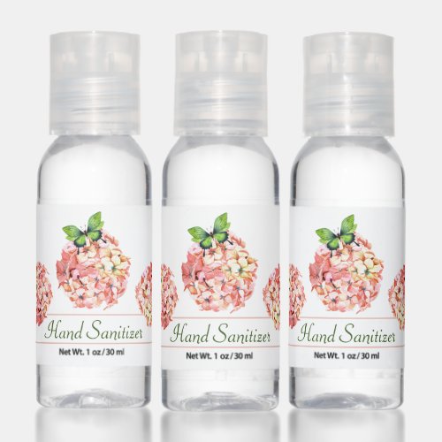 Orange Hydrangeas  Butterfly Travel Bottle Set Hand Sanitizer