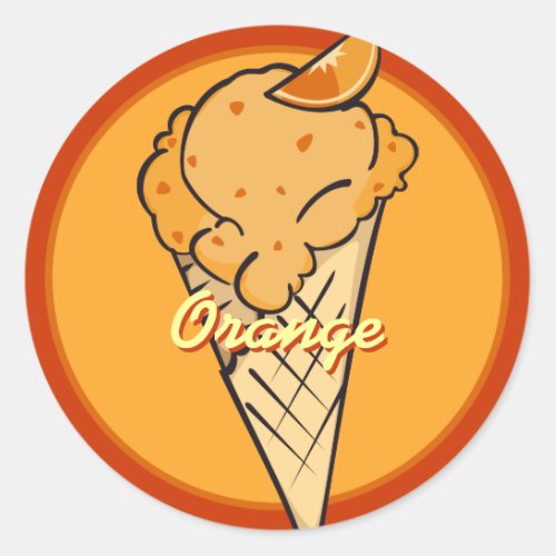 Orange Icecream Sticker