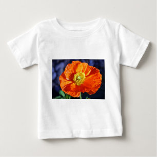 Orange Icelandic Poppy Photograph Baby T-Shirt
