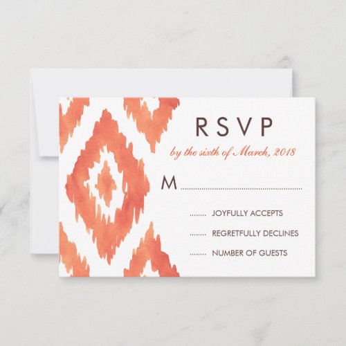 Orange Ikat RSVP