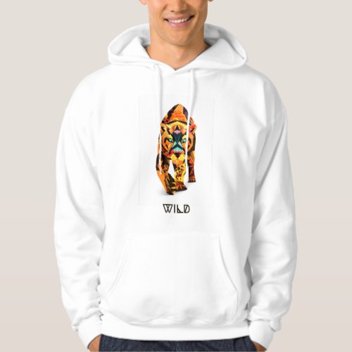 Orange Illustrated Tiger T_shirt Design Hoodie