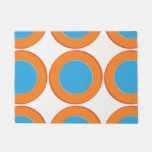 Orange In Blue Dots Doormat at Zazzle